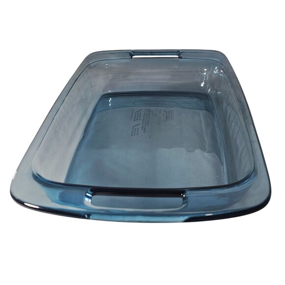 Pyrex Easy Grab Cake Pan 3qt Atlantic blue lrg handle colorful kitchen bakware - Picture 2 of 4